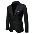 thumbnail image 2 of BVnarty Men's One Button Suit Jacket Slim Fit Business Blazer Sport Coat Wedding Tuxedo Black M, 2 of 4