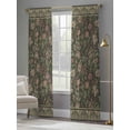thumbnail image 4 of Sage Green Floral Sheer Curtains 84 Inch Length 2 Panels Set Window Treatments, Ethnic Tribe Abstract Art Flowers Rod Pocket Semi Curtains for Living Room/Bedroom/Kitchen Décor, 104"W x 84"L, 4 of 7