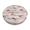thumbnail image 6 of Uemuo Cloud Sloth Pattern Round Bar Stool Seat Covers Washable Stool Cushion Slipcover Elastic Bar Chair Covers-12 inch, 6 of 7