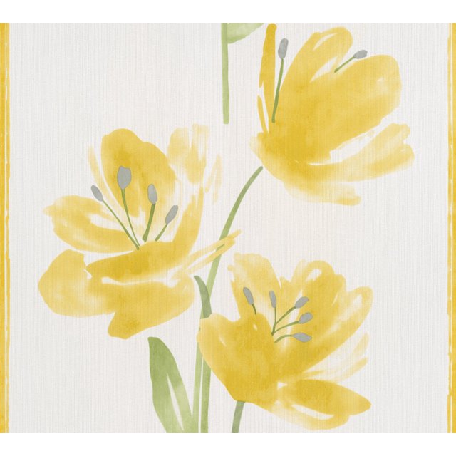ESPRIT_8 - Natural Modern Digital White, Yellow Wallpaper Roll