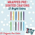 thumbnail image 2 of IDIY Unwrapped Bulk Wax Crayons (Pre-sorted 300 ct, 25 each of 12 colors)-No Paper, ASTM Safety Tested, Drawing Melting Project - Great Gift for Drawers, 2 of 6