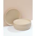 thumbnail image 4 of JoyJolt Mesa 6pc Stoneware 8" Salad plate set - Beige, 4 of 8