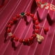 thumbnail image 4 of Pulseras de cuentas rojas afortunadas de moda de 2 piezas Pulseras de regalo de año nuevo 2021 (2 # + 4 #), 4 of 6