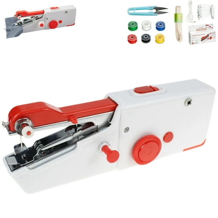 andheld Sewing Machine, with Elegant Wooden Sewing Box and 153-Piece Sewing Kit, Mini Portable Cordless Hand held Sewing Machine, Perfect for Adults, Beginners, and Quick Home Repairs