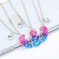 thumbnail image 5 of 3 piezas lindo medio corazón roto koala aguacate collar pulsera para mejor amiga mujeres niña hombres niño corazón dividido para siempre amistad regalos amor, 5 of 5