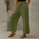 thumbnail image 2 of Moda Mujer Verano Casual Suelto Algodón Y Lino Bolsillo Sólido Pantalones Pantalones Fridja alkflakhf34313, 2 of 9