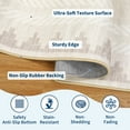 thumbnail image 6 of Hasoo Modern Geometric Border Non Slip Area Rug for Living Room Washable 5' x 7' Non Shedding Neutral Indoor Decor Carpet, Beige, 6 of 6