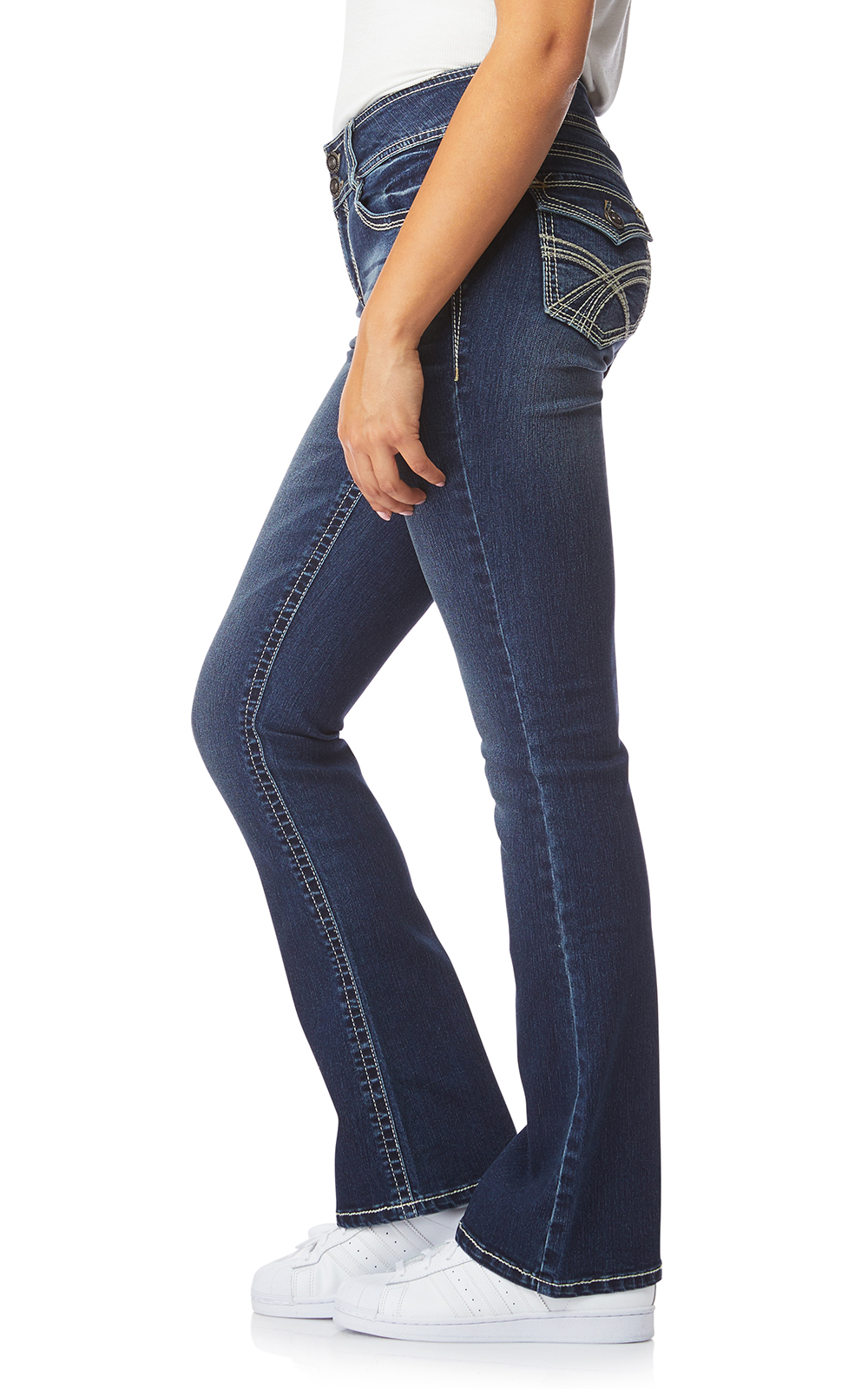 WallFlower Women's Luscious Curvy Bootcut Mid-Rise Insta Stretch Juniors Jeans (Standard and Plus) - image 3 of 4