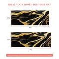 thumbnail image 6 of Black Gold Marble Yoga Towel for Hot Yoga Non Slip, Modern Geometric Textured Yoga Mat Towel Absorbent Yoga Sweat Towels Microfiber Hot Yoga Blanket for Bikram Pilates 26"x74", 6 of 7