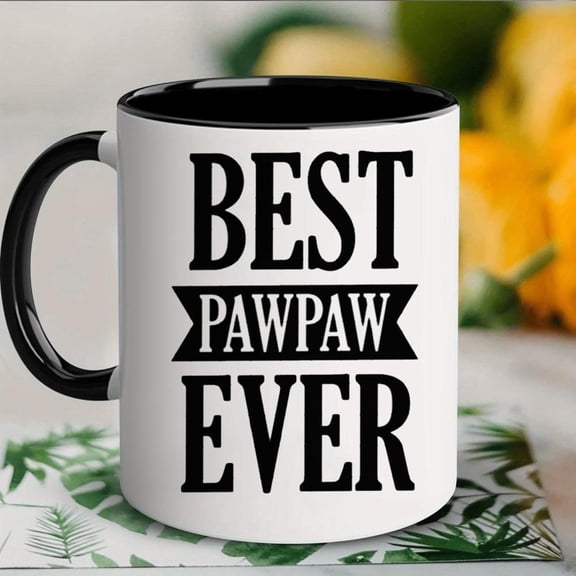 Best Pawpaw Ever Coffee Mug Insulated Reusable Grandpa Dad Mom Bold Black Lettering Dishwasher Christmas Father s Day Mother s Day Birthday Present Co