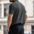 thumbnail image 6 of Breeze Polo Shirts for Men Short Sleeve Beer Belly Collared Textured Shirt Stretchy Quick Dry Golf Casual Cool Tops, 3XL, 6 of 6