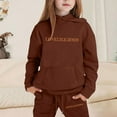 thumbnail image 3 of Zylarhe Girls Boys Sweatshirt Stylish Girls Outfits Set for Casual Winter Wear Featuring Printed Hooded Sweatshirt Ensemble Suitable for Coffee 1-2 Years, 3 of 4