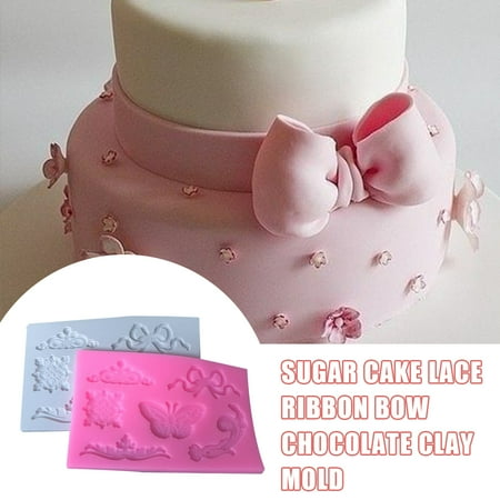 

Soft Fondant Silicone Mold Butterfly Ribbon Cake Decoration Baking Pan for DIY Craft Sugar Art