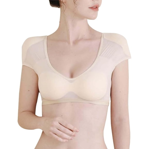 Built in Padded Shoulder T-Shirt Women's Short Sleeve Breathable Clothing Female Bottoming T Shirt Tops Lady Top Tees
