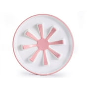 Y YHY New 7.5 Inch Pet Pink 3D Flower Slow Feeder Ceramics Plate/Bowl to Prevent Cat and Dog Overeating 1-Piece