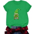 thumbnail image 4 of Blusa informal de manga corta con cuello redondo para mujer con estampado del día de San Patricio Pompotops  hfajkhk126807, 4 of 6