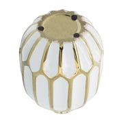 Sagebrook Home Elegant Ceramic Vase for Living Room and Home Accent - Modern Flower Vase for Room, Bedroom, and Office - 8, White & Gold