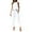 White, variant on Solid Color Sleeveless Round Neck Casual Top with Loose Fit Long Pants Two Piece Set for Women Simple Trendy Design Beige,XXXL