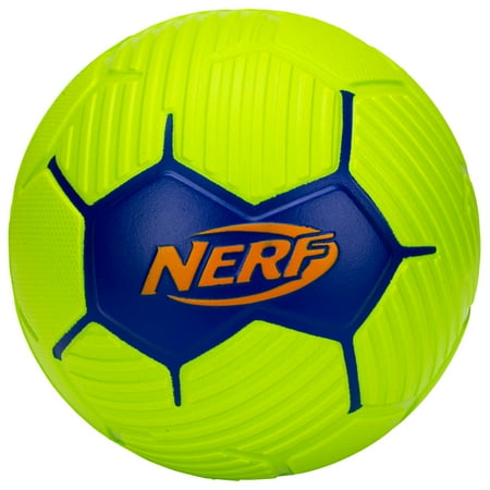 NERF Kids Foam Mini Soccer Ball - Proshot Youth Soft Mini Foam Soccer Ball - 7 Inch NERF Indoor + Outdoor Soccer Ball for Kids - Fun Toy Soccer Ball for Practice + Games - Green/Blue