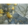 thumbnail image 2 of Ambesonne Yellow Quilted Bedspread Set 3 Pcs, Nostalgia Feel Tulips Leaves, King Size, Purpleblue Mustard Grey, 2 of 4