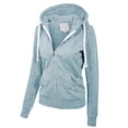 thumbnail image 3 of MixMatchy Women's Casual Long Sleeve French Terry Full Zip-UP Hoodie Sweatshirt, 3 of 4