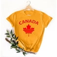 thumbnail image 4 of Pisexur Hauts pour Femmes, Hauts d'Été pour Femmes, Nouveau Pull à Manches Courtes Col Rond Décontracté Imprimé Jaune, TG, 4 of 5
