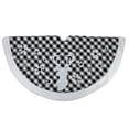 thumbnail image 3 of Northlight 48" Black and White Plaid Reindeer Christmas Tree Skirt, 3 of 3