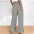 thumbnail image 5 of PBFRDSJ Womens Polka Dot Print Wide Leg Pants Casual High Waisted Long Palazzo Pants with Pockets, 5 of 5
