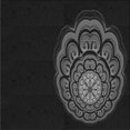 thumbnail image 1 of Ahgly Tapis d'Intérieur Lavable en Machine Carré Noir Nuit Transitionnel, 6 Pieds Carré, 1 of 7