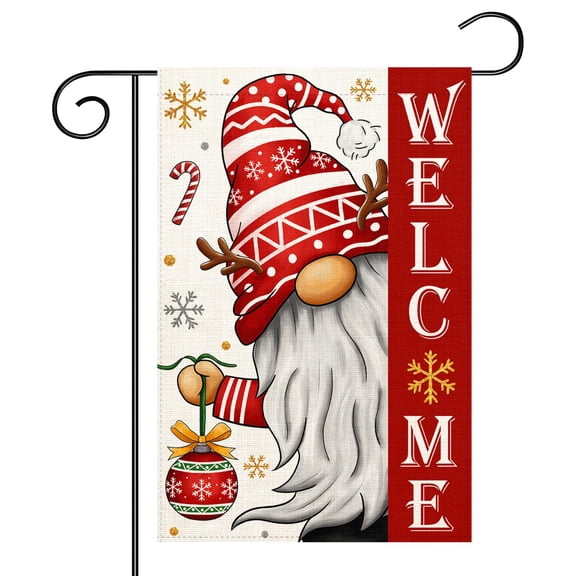 Welcome Spring Gnomes Garden Flag 12x18 Double Sided Vertical, Spring Summer Farmhouse Yard Lawn Decor