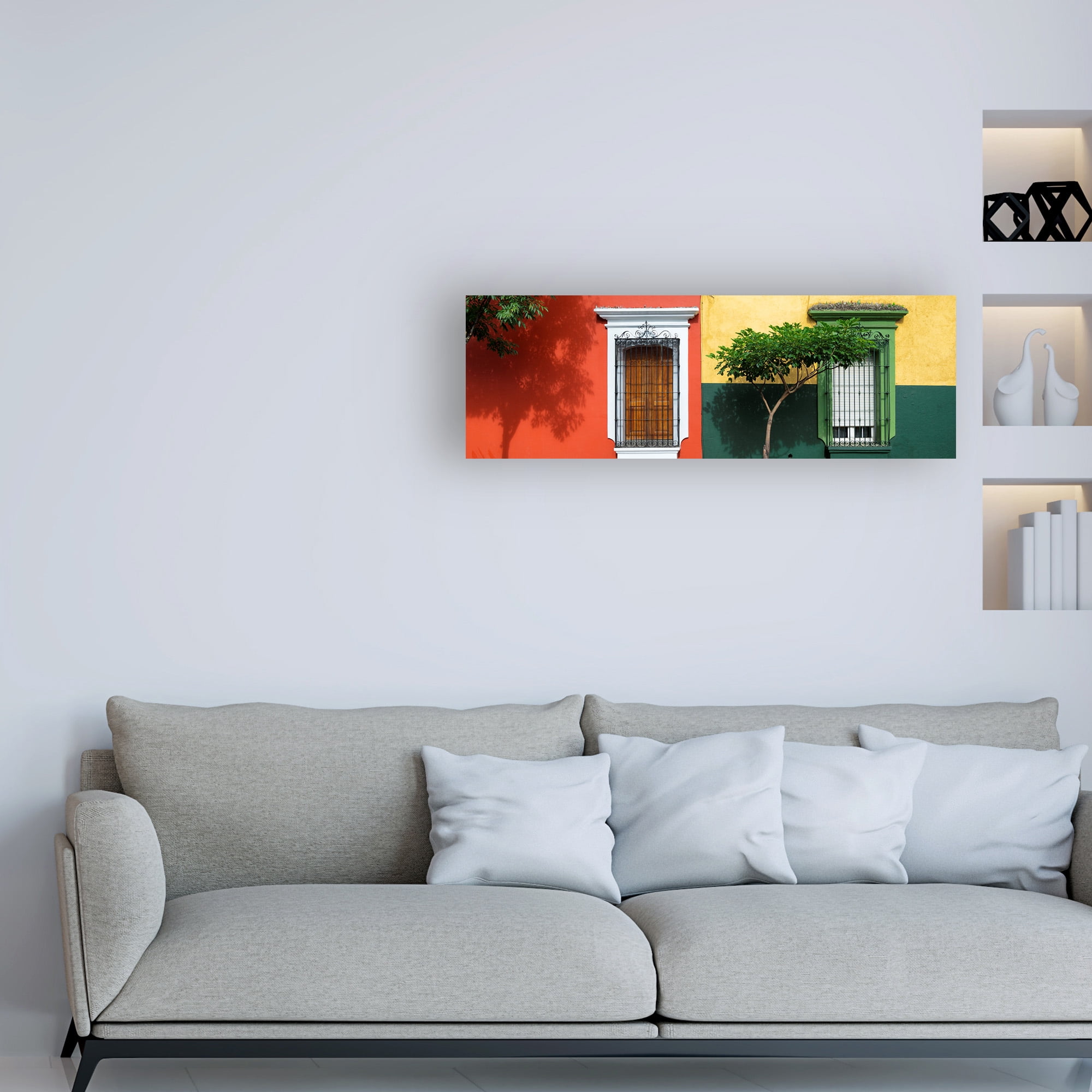 Trademark Fine Art 'Viva Mexico 2 Mexican Colorful Facades' Canvas Art by Philippe Hugonnard