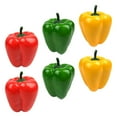 thumbnail image 3 of Kuyiluo 6 mini pimientos artificiales, verduras falsas, decoración de cocina y hogar, 3 of 7
