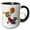 Black/White, variant on 3drose, Funny Cute Moose Playing Basketball Slam Dunk Sports Cartoon, 15oz Mug