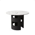 thumbnail image 5 of 42.12"Modern Round Dining Table with Printed Black Marble Table Top for Dining Room, Kitchen, Living Room,White+Black, 5 of 5