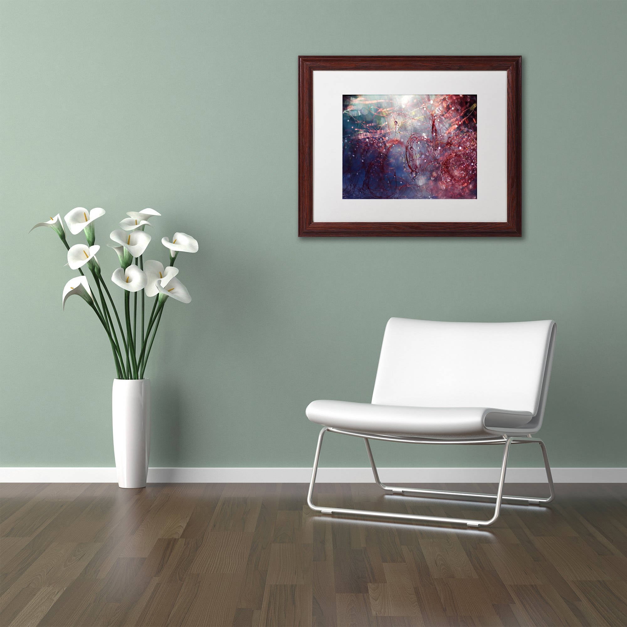Trademark Fine Art "Adventures of Red" Canvas Art by Beata Czyzowska Young, White Matte, Wood Frame