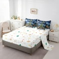 thumbnail image 5 of Manfei Green Christmas Tree Twin Bedding Sets 7 Pieces for Children, Merry Xmas Bedding Comforter Set, Cartoon Deer Stars Sheet Sets, Microfiber Bedroom Decor, 5 of 8