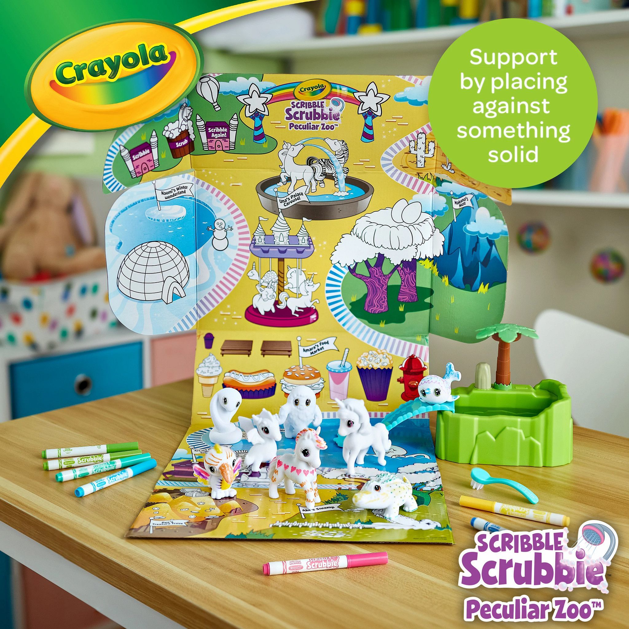 Crayola Scribble Scrubbie Peculiar Zoo Mess Free Playset, Creative Toys, Gift for Beginner Child - image 6 of 9