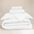 thumbnail image 2 of Nestl® 1000 Thread Count Premium Cotton Blend 6 Piece Duvet Cover Set, Includes Duvet Cover, Deep Pocket Fitted Sheet, 2 Pillow Cases, 2 Pillow Shams - Lightweight, hypoallergenic - Queen, White, 2 of 4