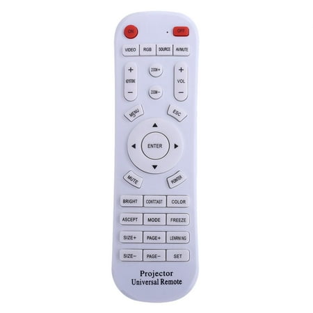 Baright Multifunctional Projector Lightweight Remote Control Replacement White Projector Accessories for Most Projector Models
