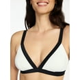 thumbnail image 5 of Time and Tru Women's and Women's Plus Size Contrast Banded Bikini Top, Sizes XS-3X, 5 of 5