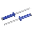 thumbnail image 1 of Unique Bargains Rivets Aveugles à Tête Ronde Plate en Aluminium de 5 Mm x 20 Mm, Pack de 25 Bleu, 1 of 5
