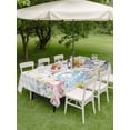 thumbnail image 3 of Outdoor Tablecloth with Umbrella Hole and Zipper, Easter Bunny Rectangle Table Cloth 54x80 Inch Waterproof Tablecloth, Blue Easter Eggs Spring Floral Grey Plaid Picnic Table Cover for Patio Camping, 3 of 7