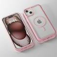 thumbnail image 4 of for iPhone 13 /iPhone 14 Case, Compatible with MagSafe, Heavy Duty Shockproof Protection Phone Cases,Double Layer Transparent Magnetic Protective Cover for iPhone 13/iPhone 14, 6.1 inch, Pink, 4 of 6
