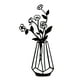 thumbnail image 2 of Adornos de Pared Metálicos, Siluetas, Colgantes de Flores Negras, Decoraciones de Pared, Cuadros, Pegatinas de Pared, 2 of 6