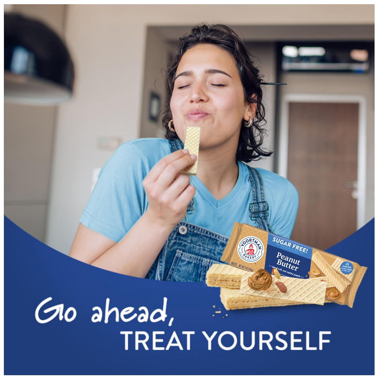Zero Sugar Wafers - 4x Peanut Butter Wafers (Pack Of 4 x 255g) Especially Since They're Sugar Free and Don't Contain any Artificial Colors or Flavors