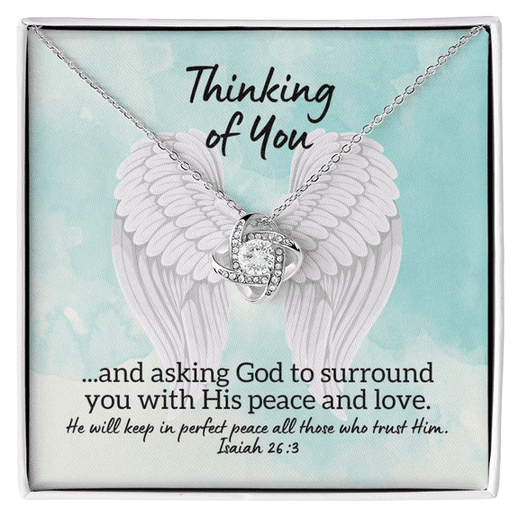 Thinking of You Loss of Loved One Necklace - Sympathy Bereavement Condolence Gift - In Loving Memory - Remembrance Memorial Grief Jewelry