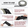thumbnail image 4 of Uxcell Electrical Tape Acetate Cloth Insulation Tape Flame Retardant High Temperature Resistant for Motor Wire Harness Winding Metal Repair 98 Feet x 0.5 Inch Black, 4 of 7