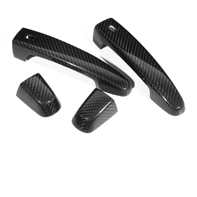 Ajuste de la manija de la puerta exterior 4 piezas fibra de carbono Jadeshay