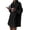Black, variant on Women's Oversized Longline Shirt Dress Casual Lapel Button Down Maxi Top with Pockets Long Sleeve Loose Fit Cover Up for Spring Summer Daily Vacation