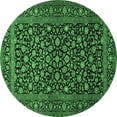 thumbnail image 1 of Ahgly Company Indoor Round Persian Emerald Green Traditional Area Rugs, 5' Round, 1 of 4